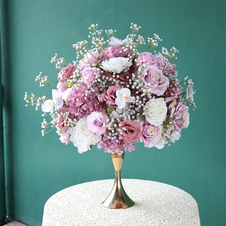 Purple Pink Rose Babysbreath  Flower Ball 1.5 ft