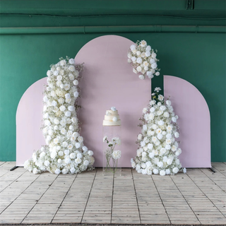 White Rose Babysbreath Set  Arch