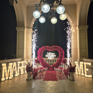 Red Deluxe Set, 2 Sparklers,  Marquee Letters 