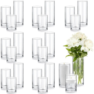 36 pcs Cylinder Hurricane Vases