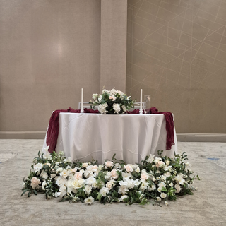 White and Pink Rose Florals