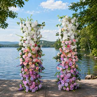 Rainbow Flowers Double Stand Arch