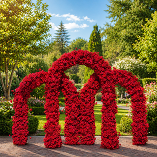 Red Rose Triple Arch 10ft Height 