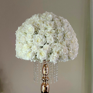White Rose Flower Ball 20 inch