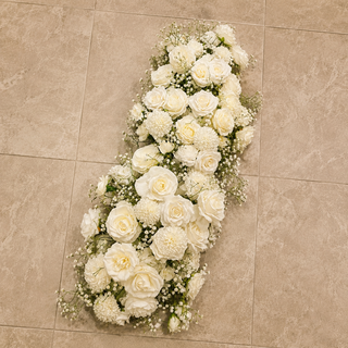 White Rose Babysbreath Runner 3.6ft