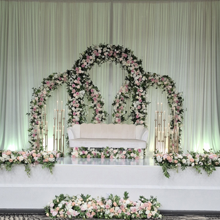 Set: Florals, Sofa, Tall Candles 