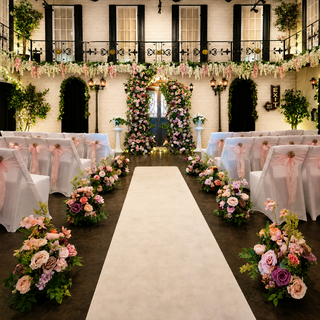 Italian Style Set, 8 Flower Balls & Double Stand Arch