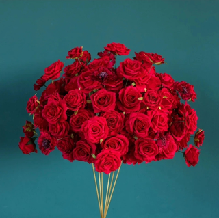 Luxury Red Rose Flower Ball 2.2 ft