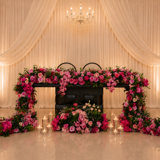 Hot Pink Rose Orchid Florals 