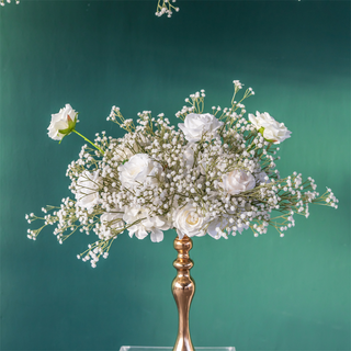 White Rose Babysbreath Flower Ball 1.15 ft