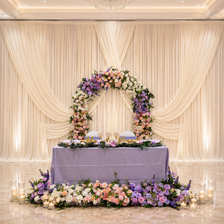 Rainbow Florals And Drapes Backdrop