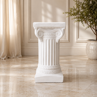 White Concrete Pedestal 18"