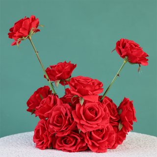 Red Rose Flower Ball 14"
