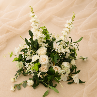 White Rose Greenery Ball 20- Inch 