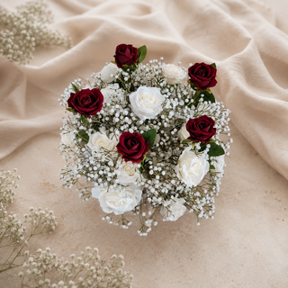 White Burgundy Rose B-breath Ball 17.7 Ft