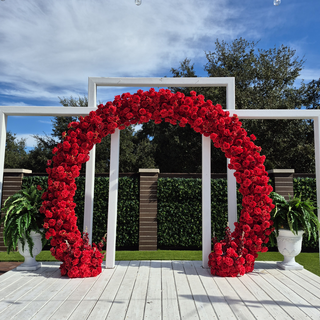 Red Rose Round Arch 8ft tall