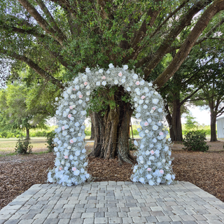 White Rose Babysbreath  U-form Arch
