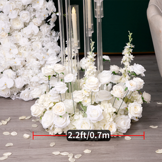 White Rose Delphinium Floral Arrangement 2.2 ft