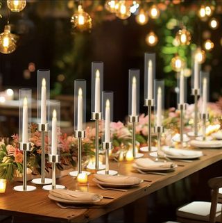 Gold Candle Holders 36 pcs