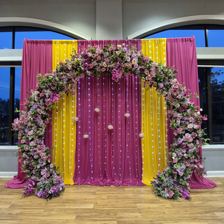 Hot Pink Rose Orchid Round Arch 