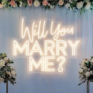Neon Sign Will You Marry Me 44×34"