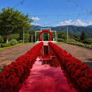 Red Mirror Aisle & Florals