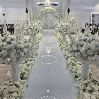 High Gloss White Aisle with Florals