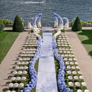 White Aisle Stage with Arch