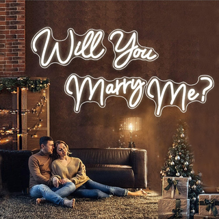 Neon Sign Will You Marry Me 80×12.4"
